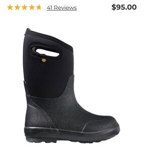 Bogs Kids Black and Gray Snow Boots